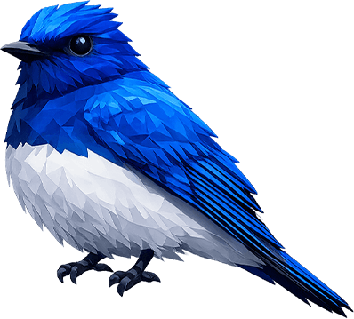 The Ōruri — Blue-and-white Flycatcher, the $KIYOSI mascot